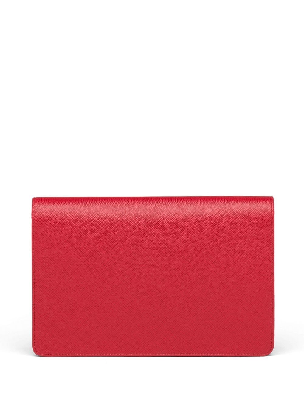 Pra*a logo-plaque saffiano leather mini bag