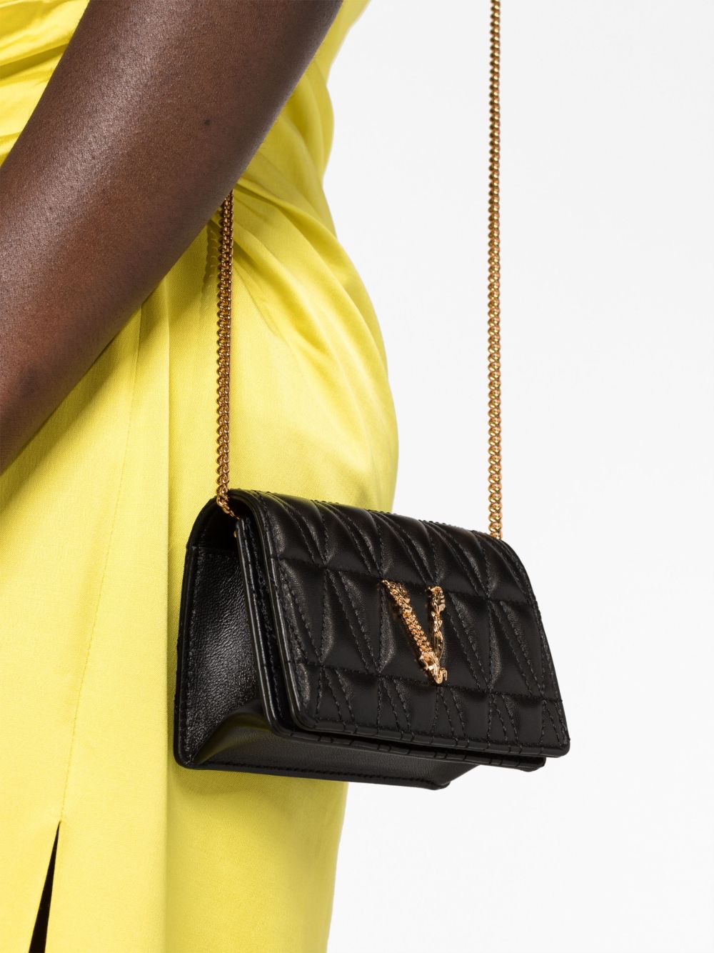Versace Virtus quilted clutch bag