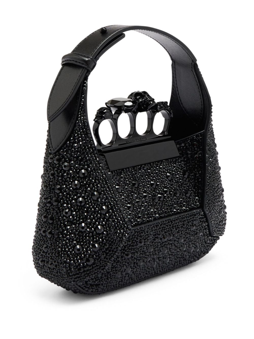 Alexander McQueen mini crystal-embellished crossbody bag