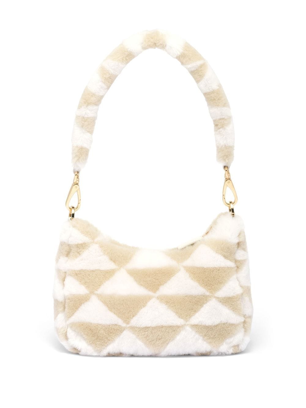 Pra*a re-edition shearling mini bag