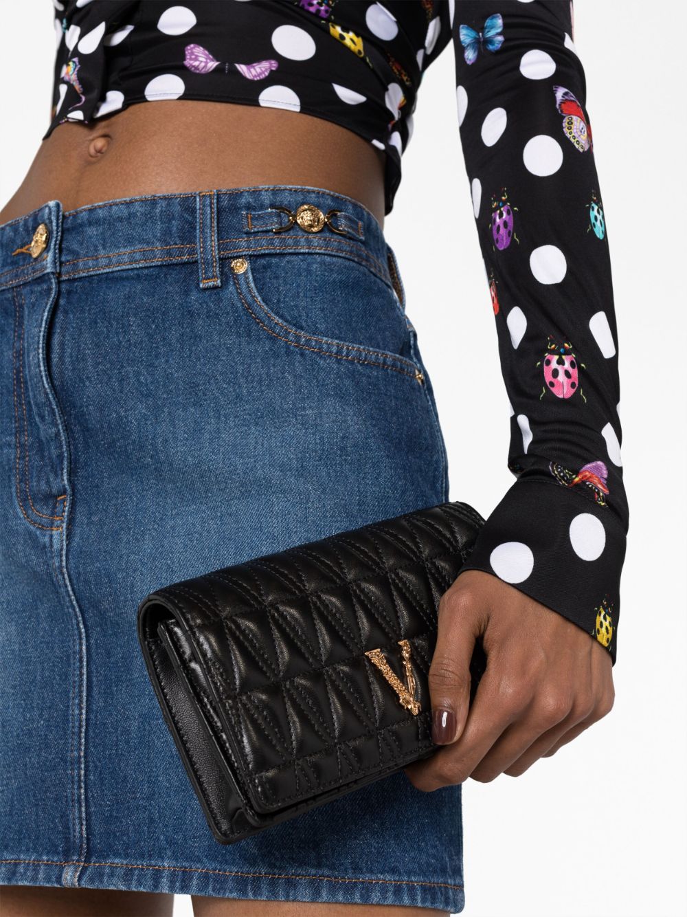 Versace Virtus quilted crossbody bag