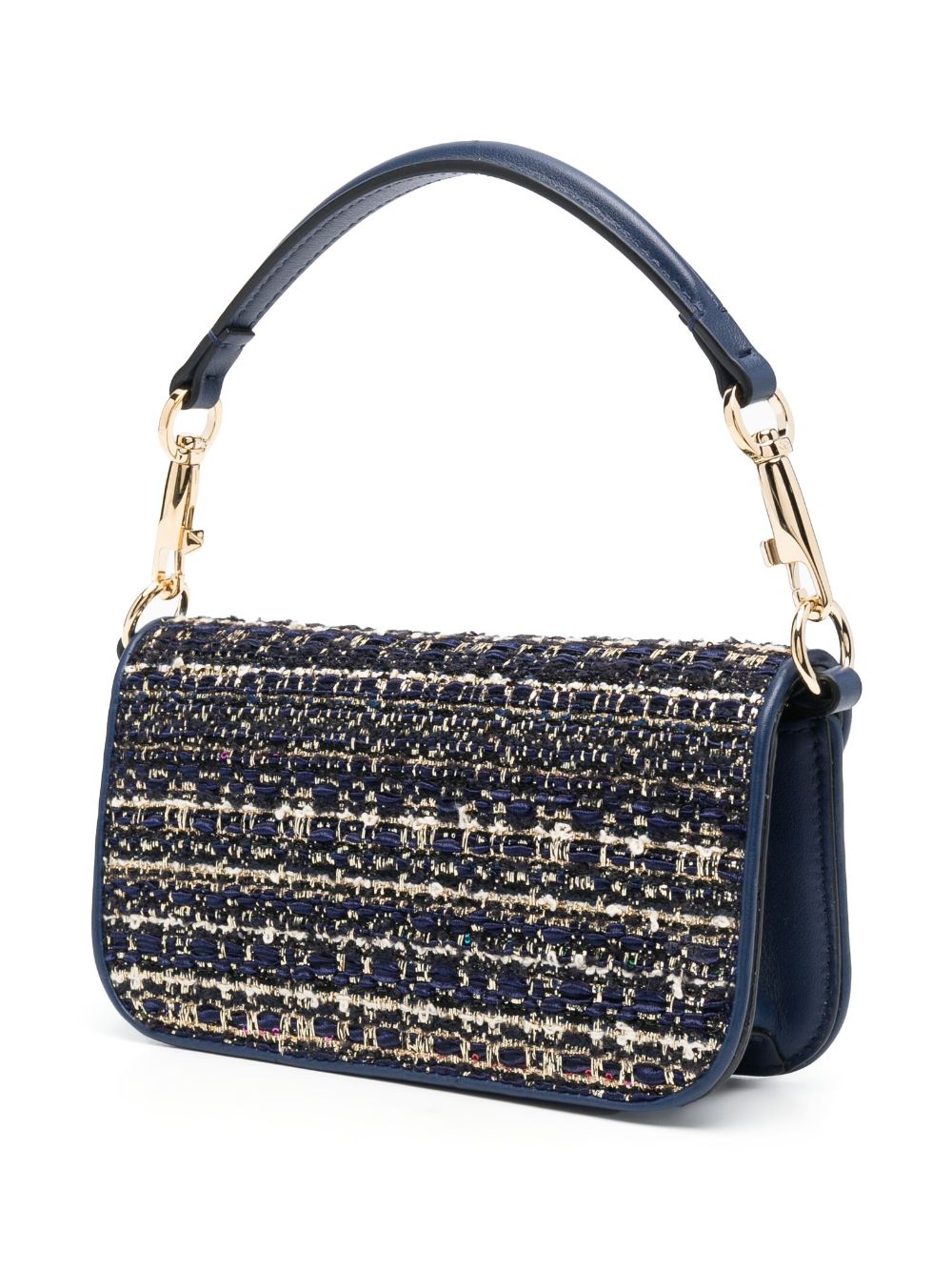 Valentino Garavani Locò tweed leather tote bag