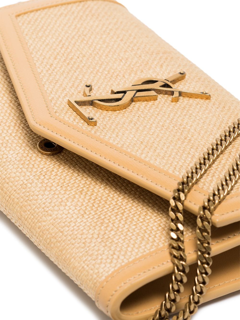 Saint Laurent Uptown raffia shoulder bag