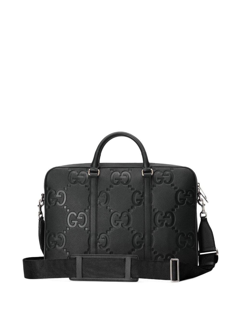 G*u*i debossed-logo laptop bag
