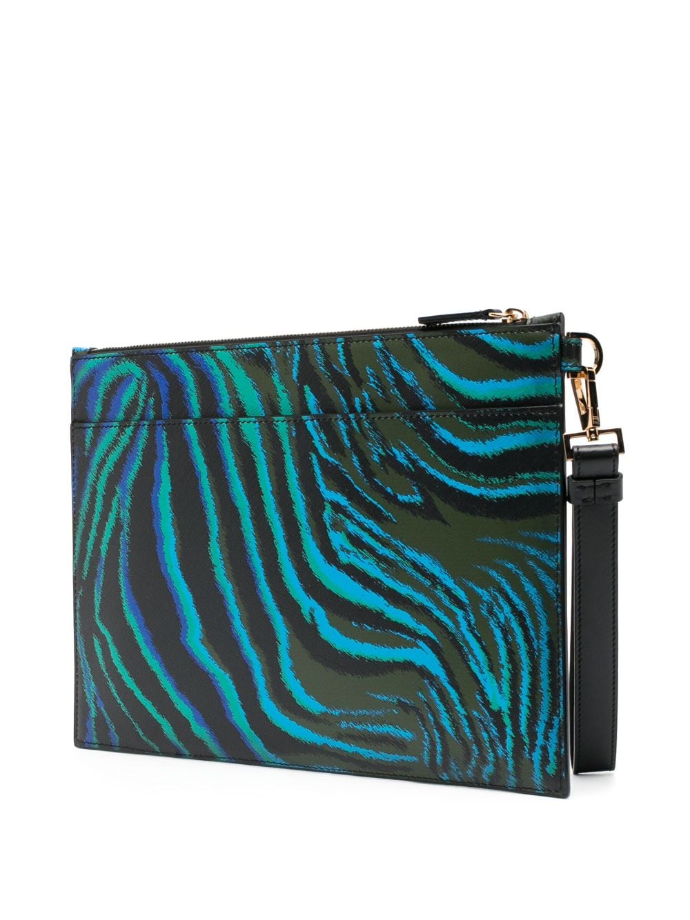 Versace zebra-print clutch bag