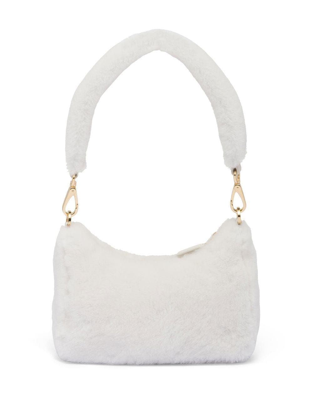 Pra*a re-edition shearling mini bag