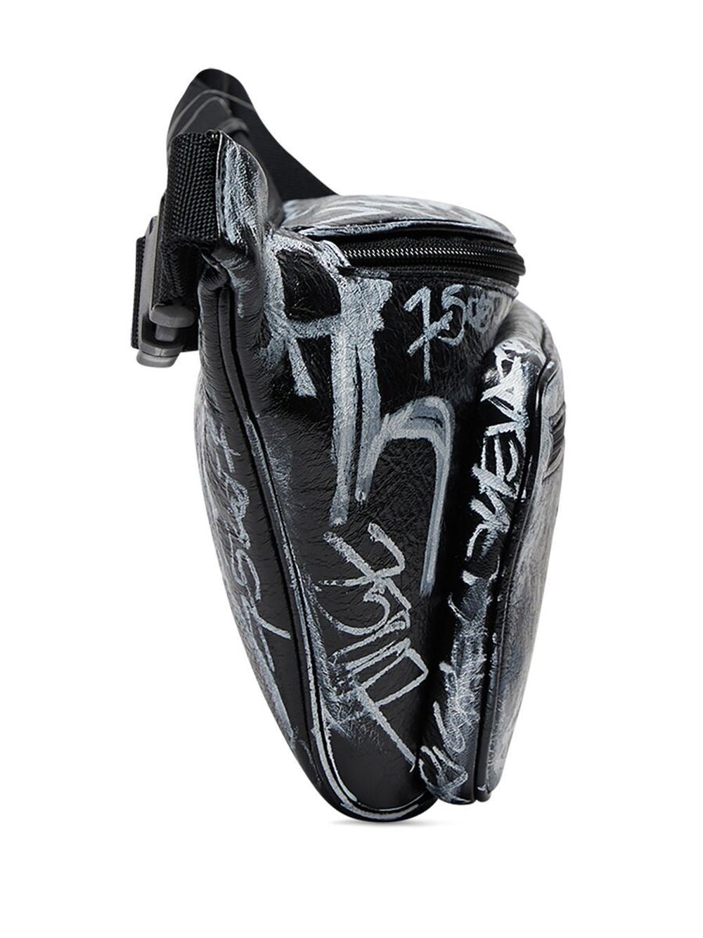 Ba*len*cia*ga explorer graffiti-printed belt bag