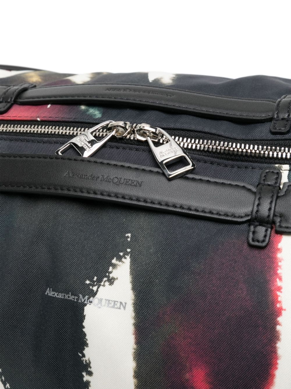 Alexander McQueen Watercolour Graffiti-print leather holdall