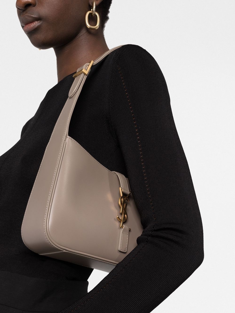 Saint Laurent Le 5 à 7 monogram-plaque shoulder bag