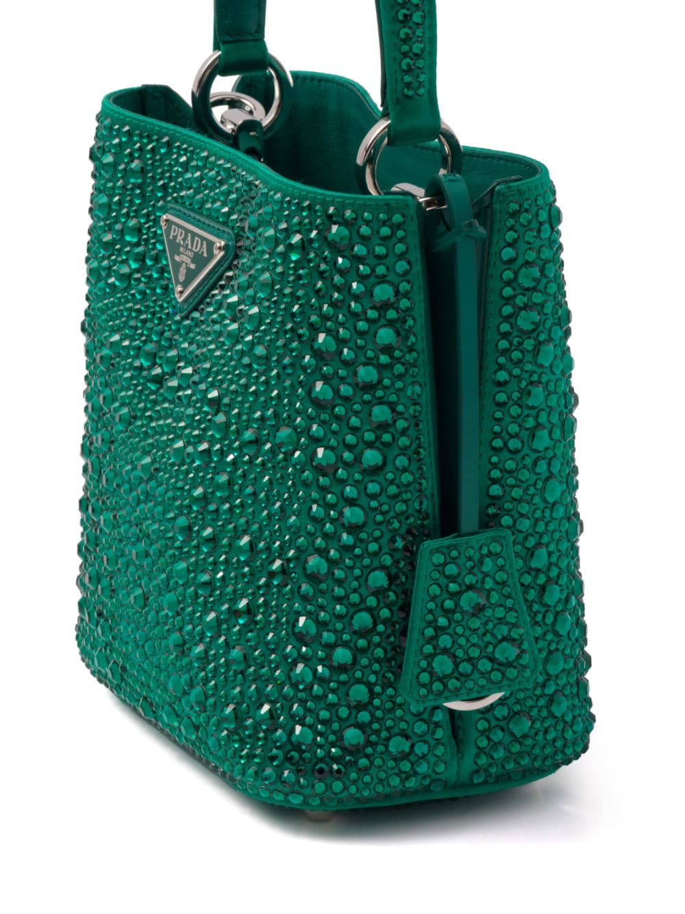 Pra*a small panier crystal-embellished tote bag