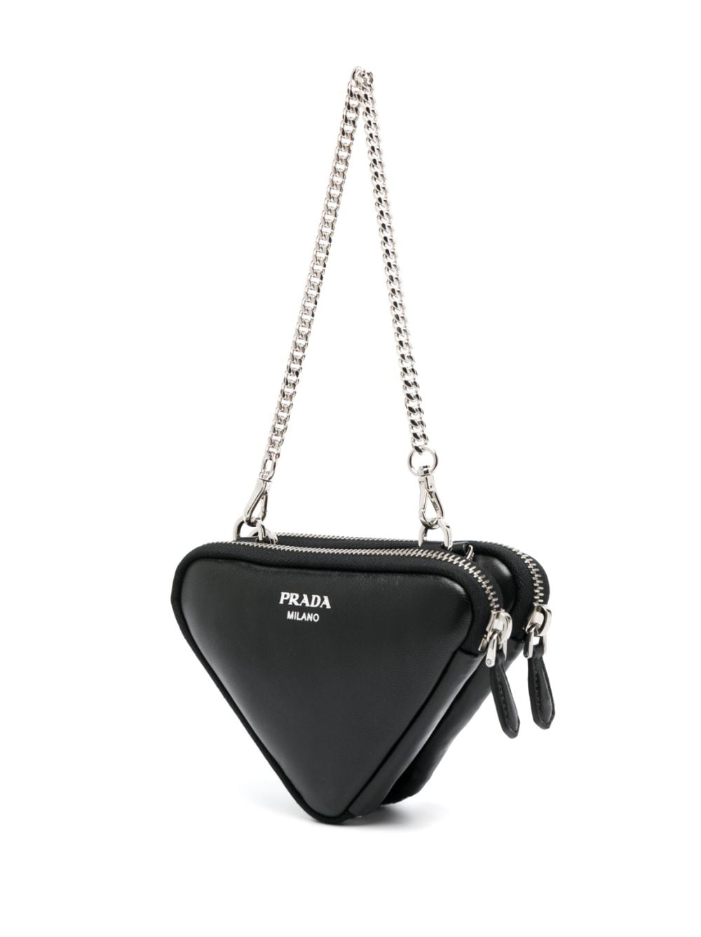 Pra*a nappa triangle mini bag