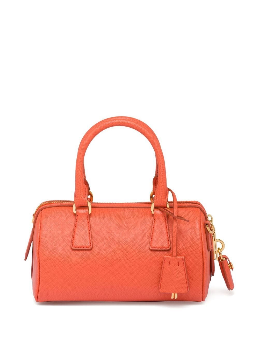 Pra*a triangle-plaque leather mini bag