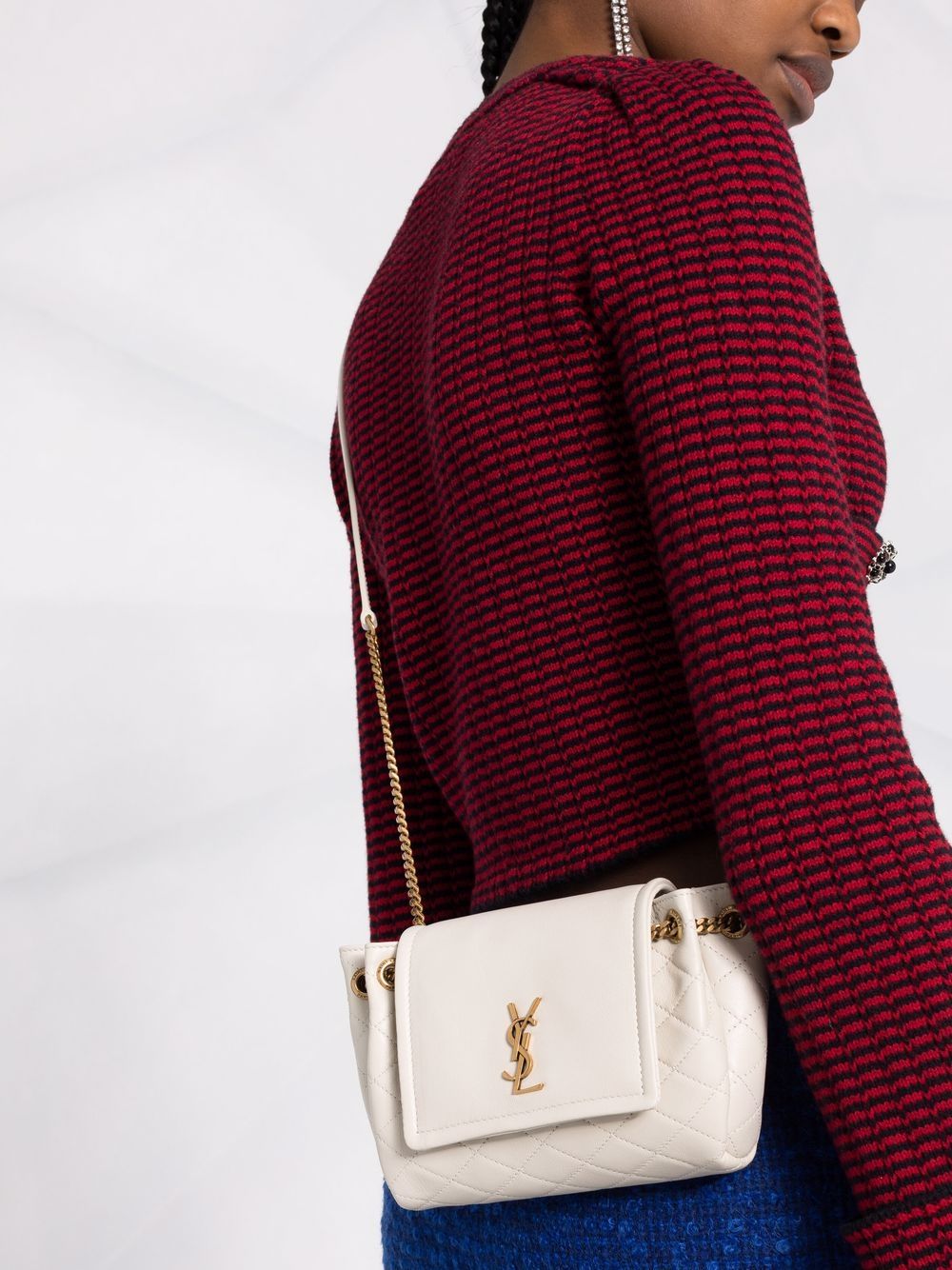 saint laurent Di*m*nd-quilted ysl crossbody bag