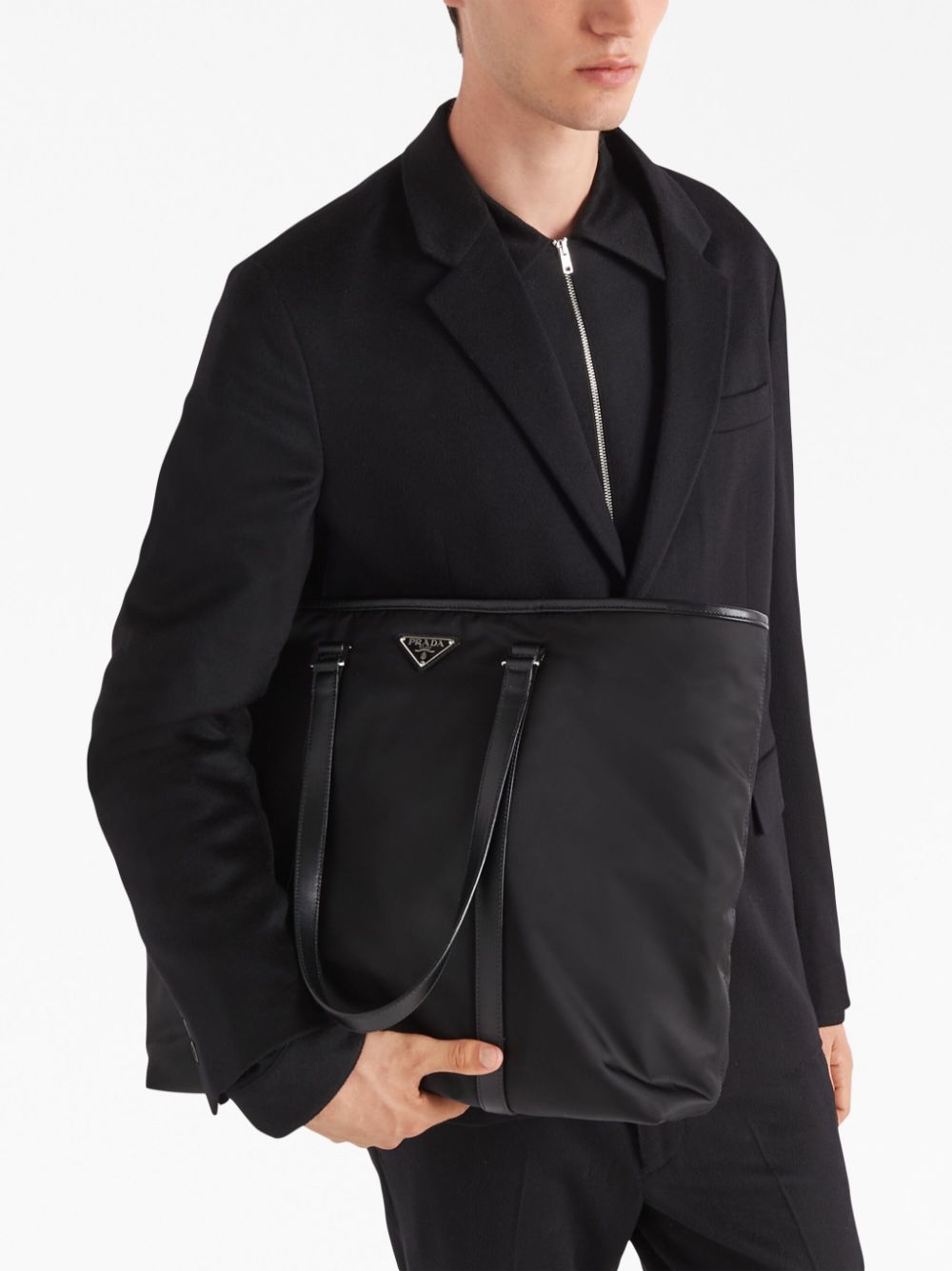 Pra*a logo-plaque tote bag