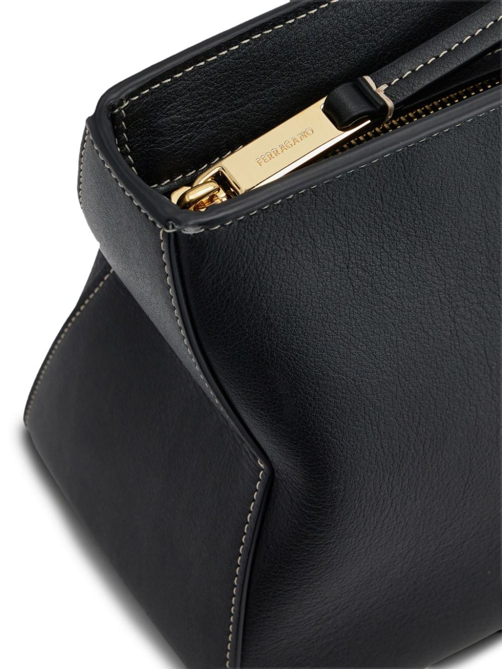 Ferragamo logo-stamp leather clutch bag