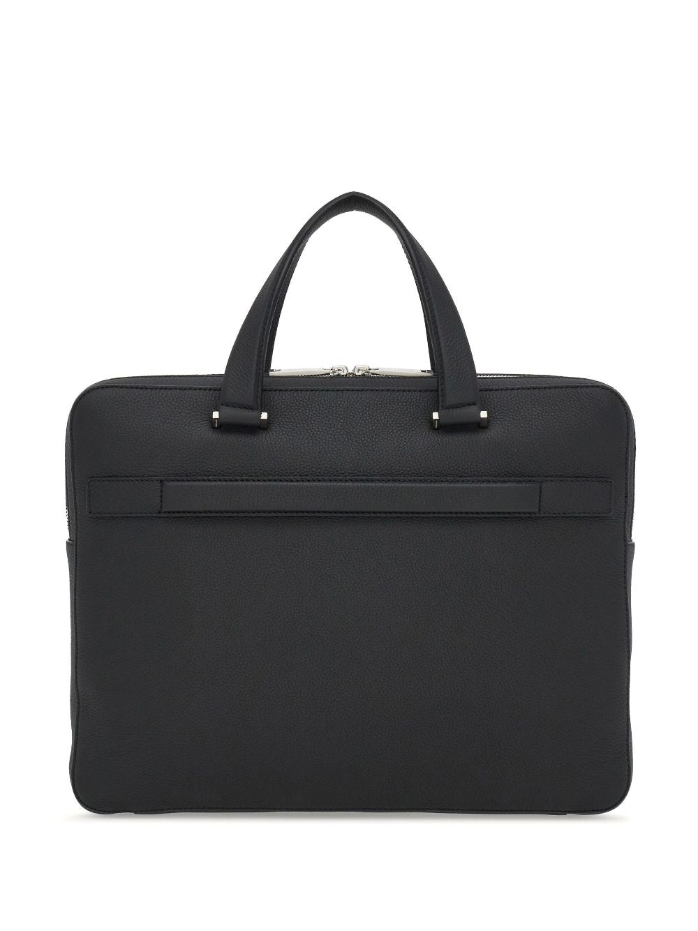 Ferragamo monogram-embossed leather briefcase