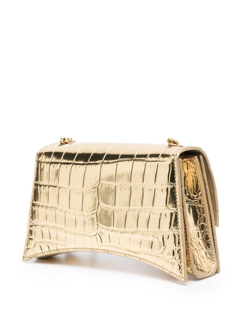 Ba*len*cia*ga crush xs metallic crossbody bag