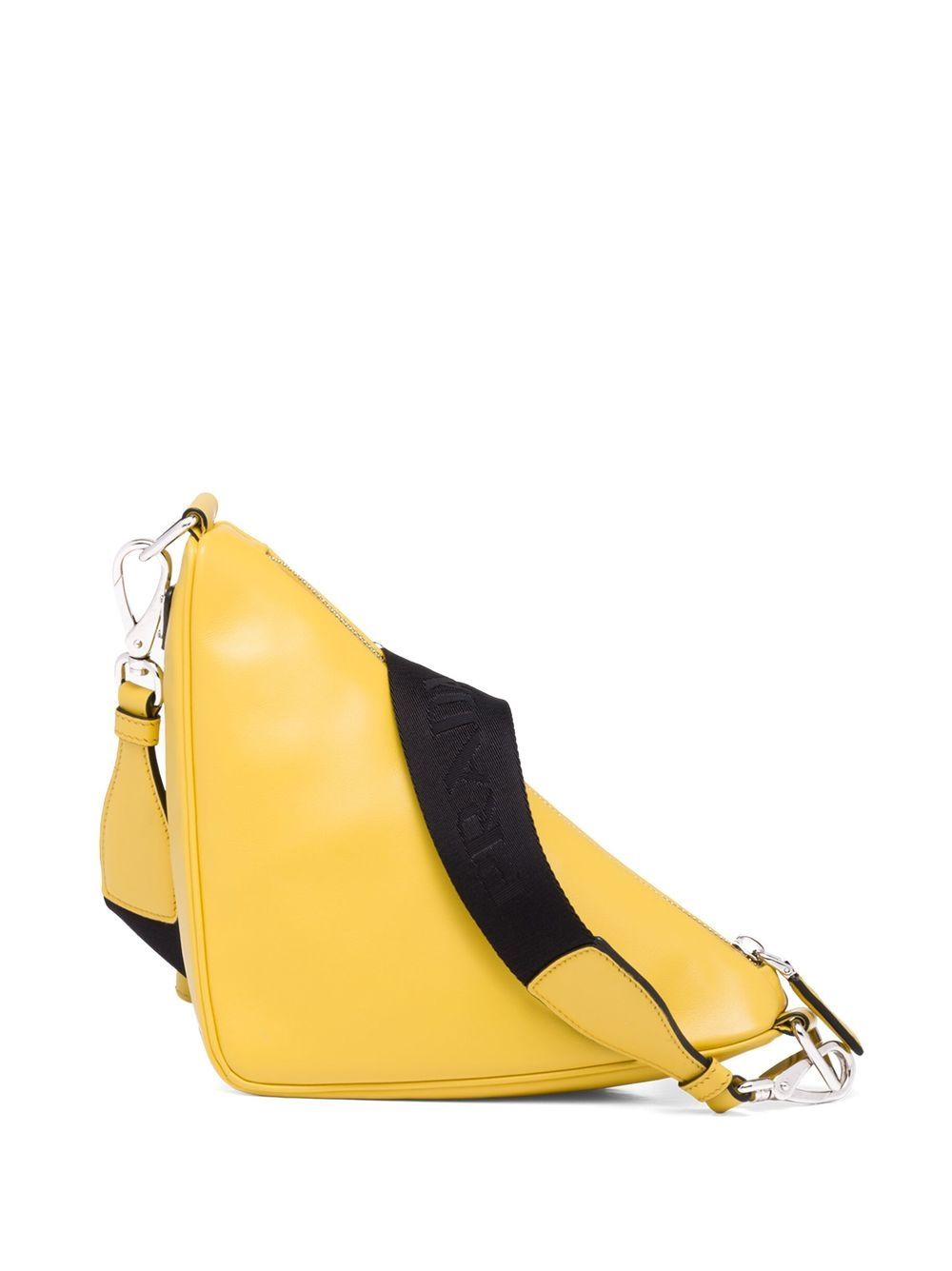Pra*a triangle leather shoulder bag