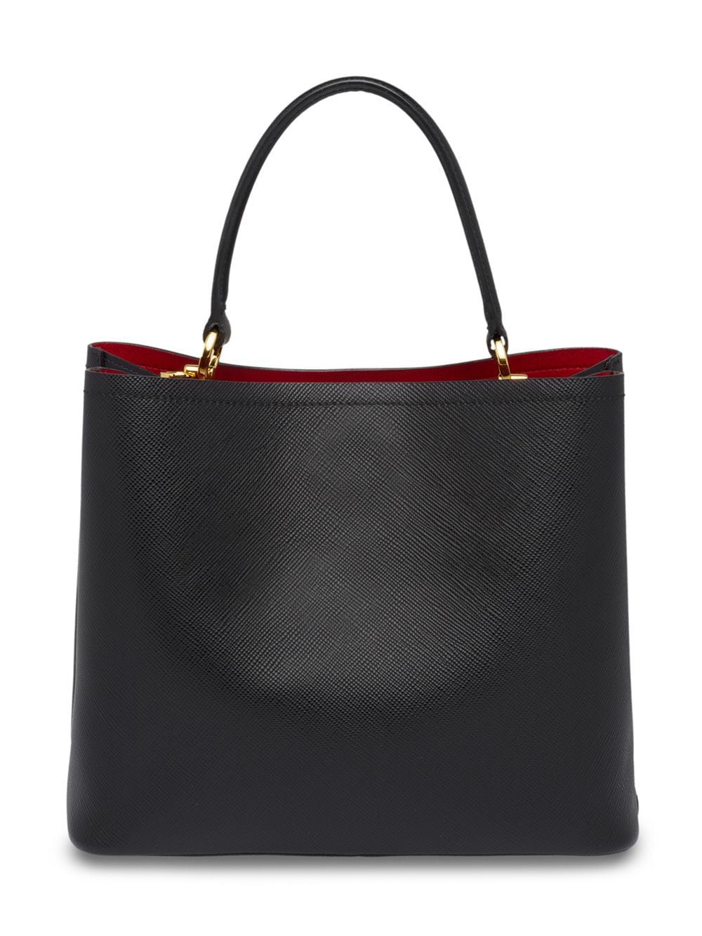 Pra*a double saffiano leather bag