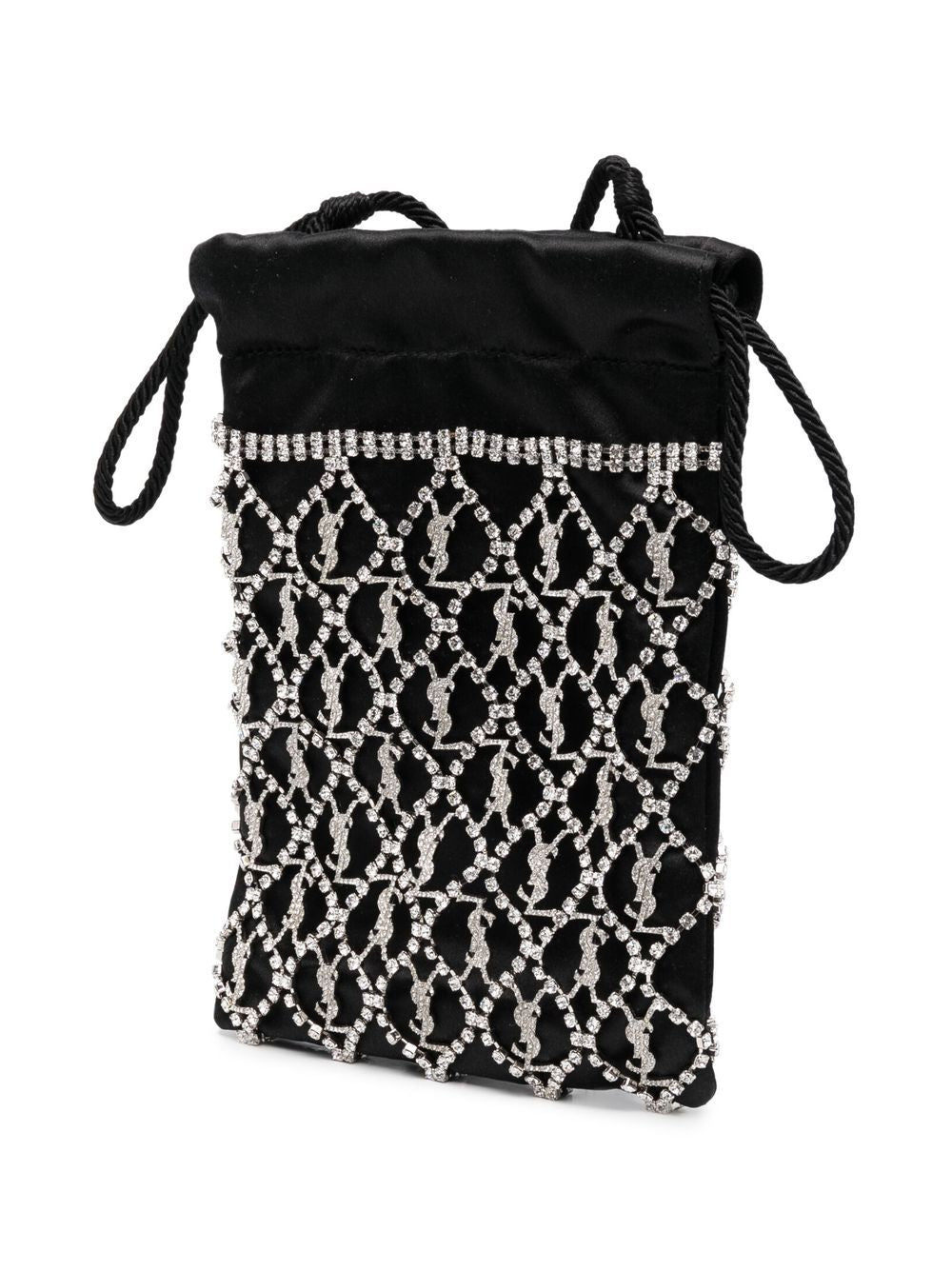 Saint Laurent crystal-embellished drawstring mini bag