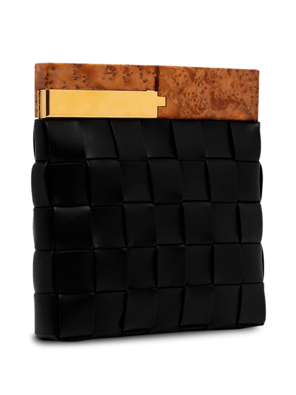 Bo*te*ga ve*ne*ta intrecciato snap clutch bag