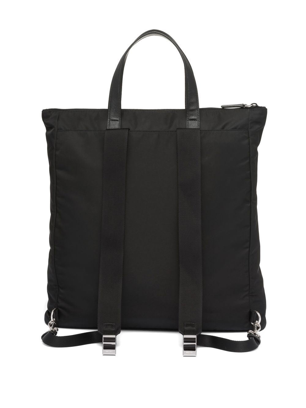 Pra*a re-nylon saffiano-leather tote bag