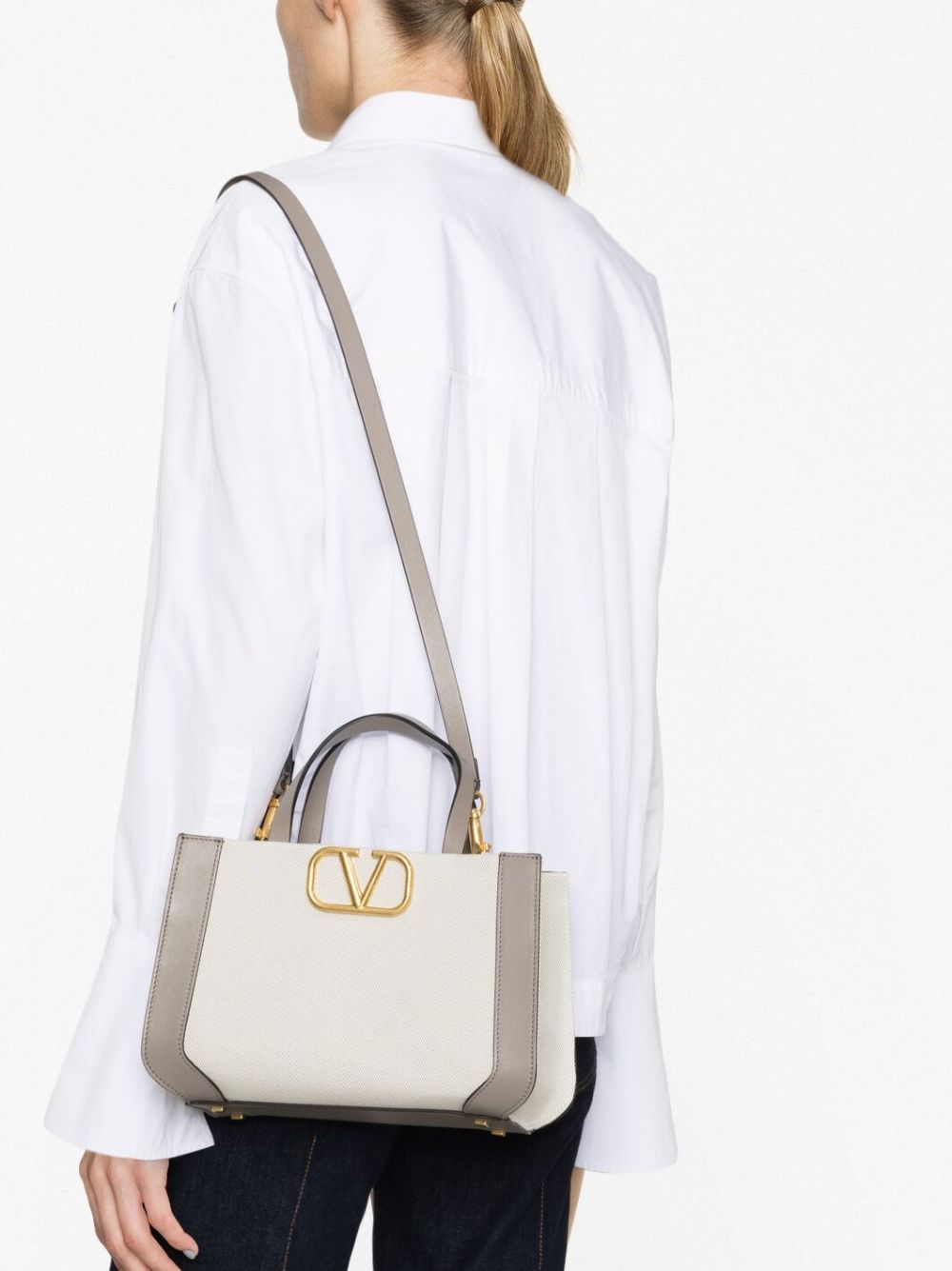 Valentino Garavani small VLogo Signature canvas tote bag