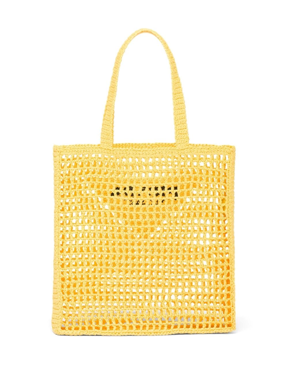 Pra*a woven-logo raffia tote bag