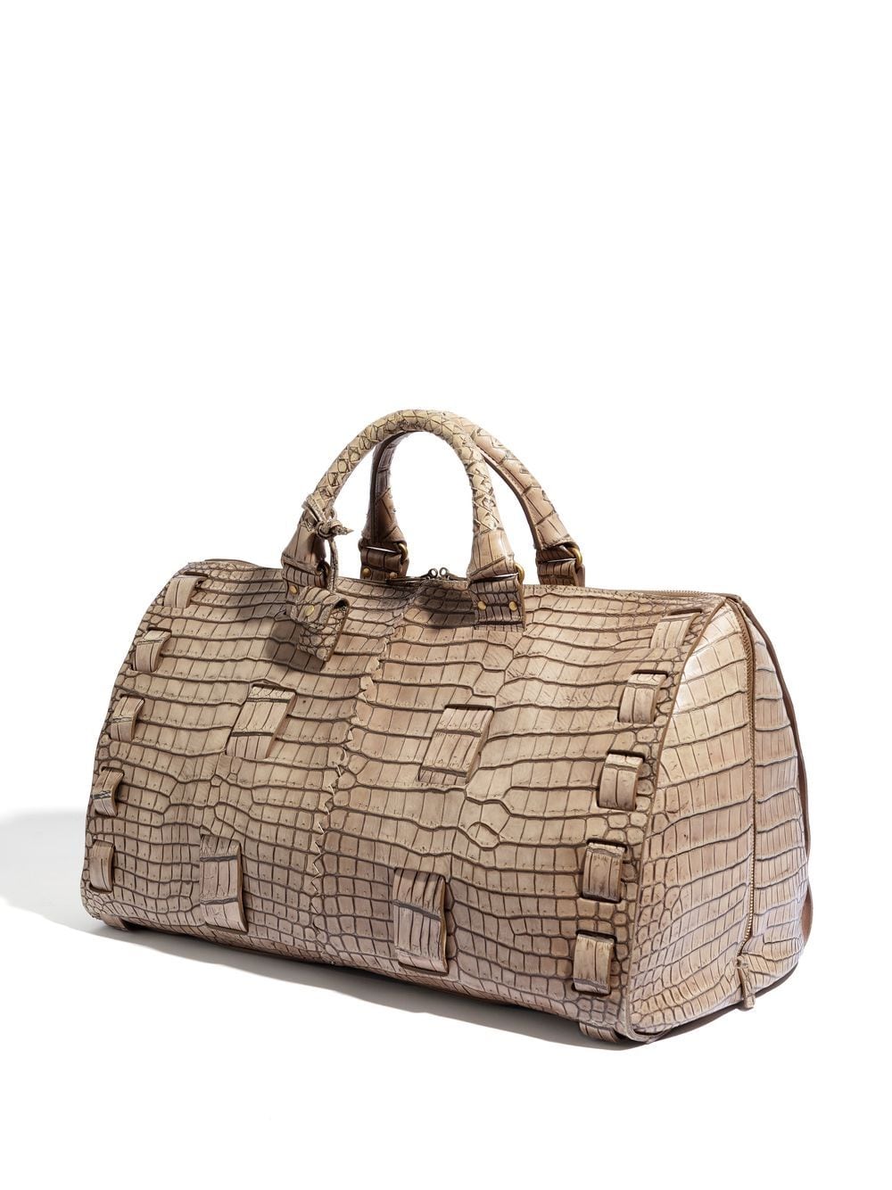 Bo*te*ga ve*ne*ta crocodile-effect weekend duffle bag