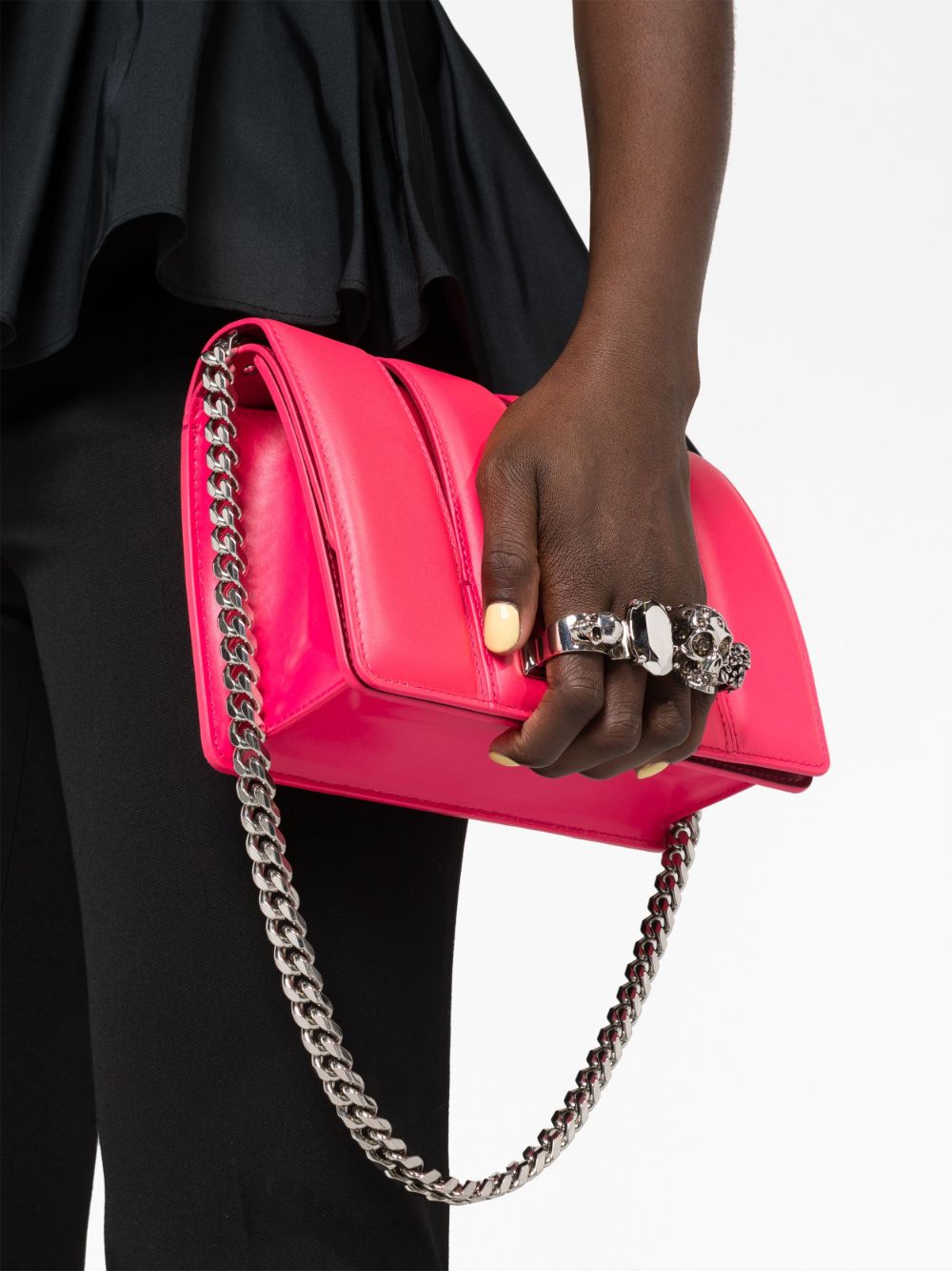 Alexander McQueen The Slash studded chain-link bag