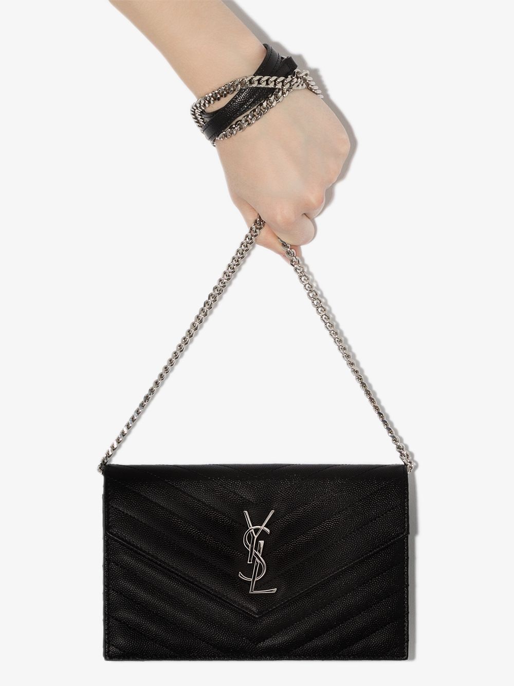 Saint Laurent Envelope matelassé clutch