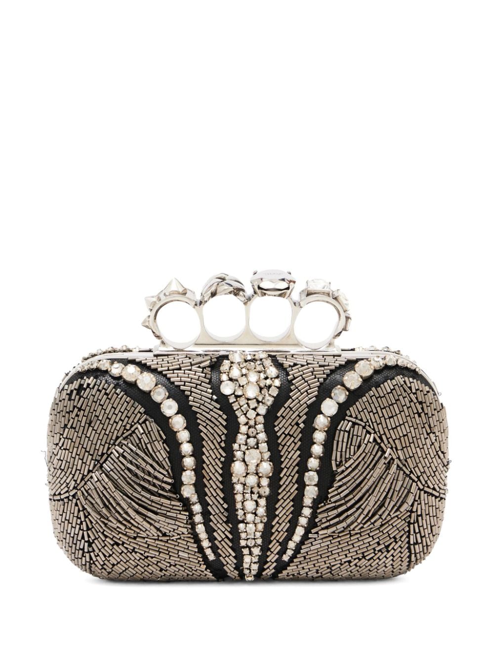 Alexander McQueen Knuckle bead-embellished clutch
