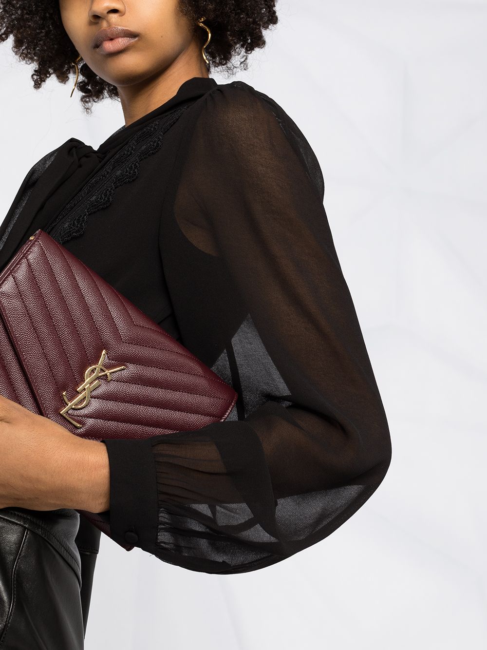 Saint Laurent New Pouch Monogram clutch