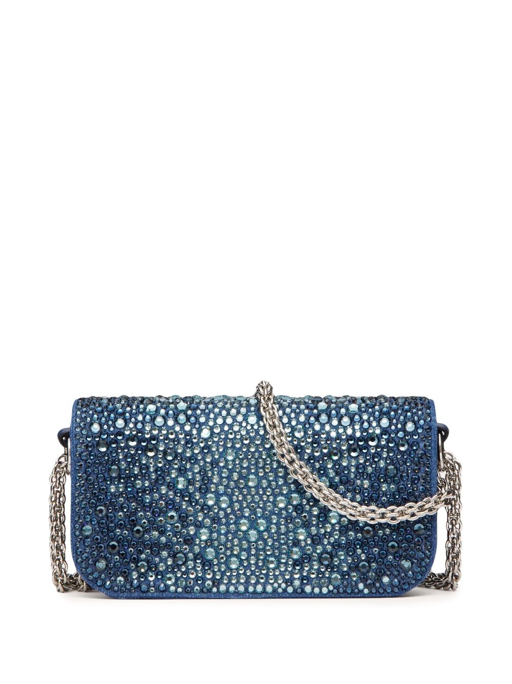 Valentino Garavani small Locò embellished denim shoulder bag
