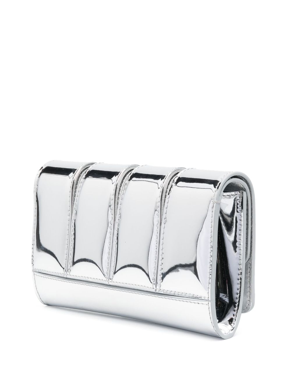 Alexander McQueen Four-Ring patent finish clutch bag