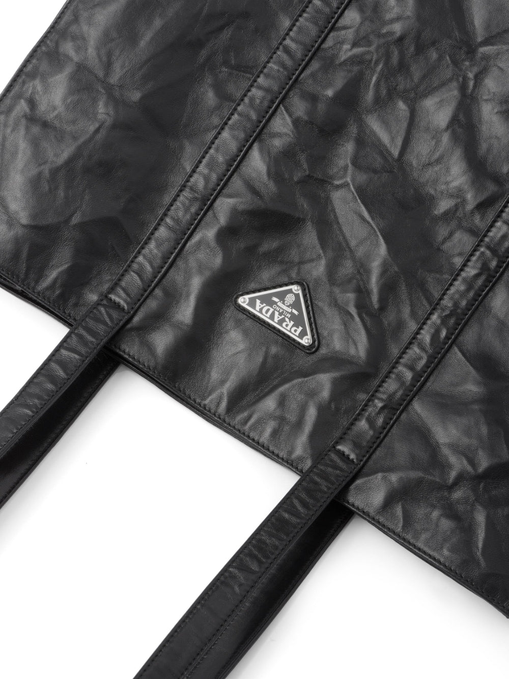 Pra*a medium crinkled tote bag