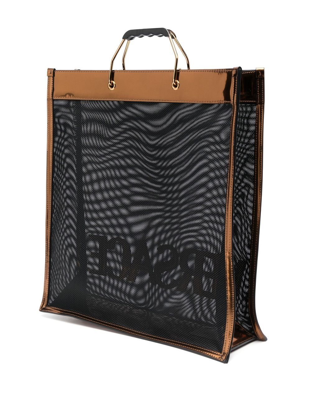 Versace logo-patch sheer tote