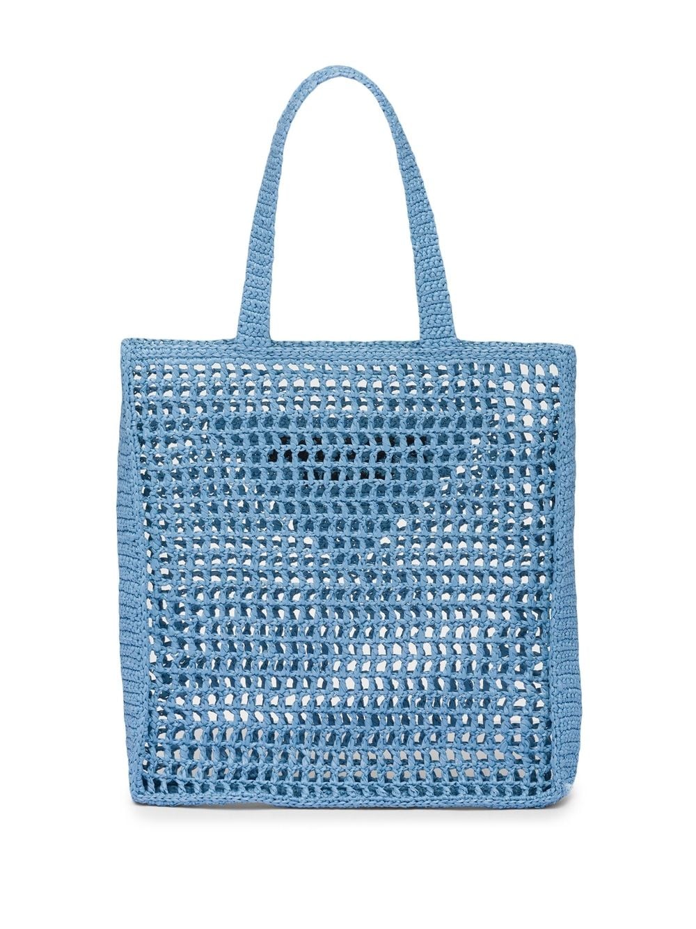 Pra*a woven-logo raffia tote bag