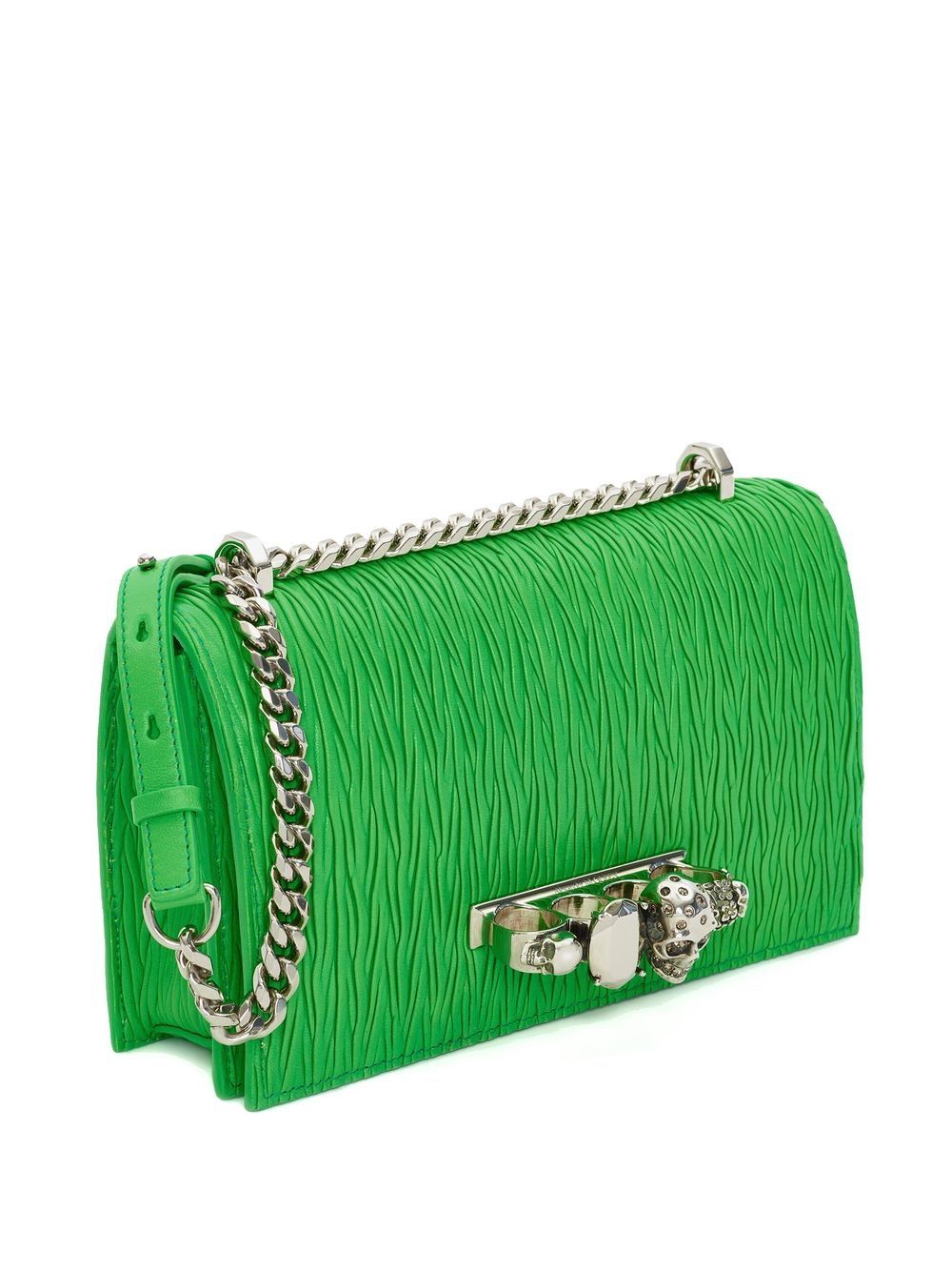 Alexander McQueen jewelled lambskin satchel bag