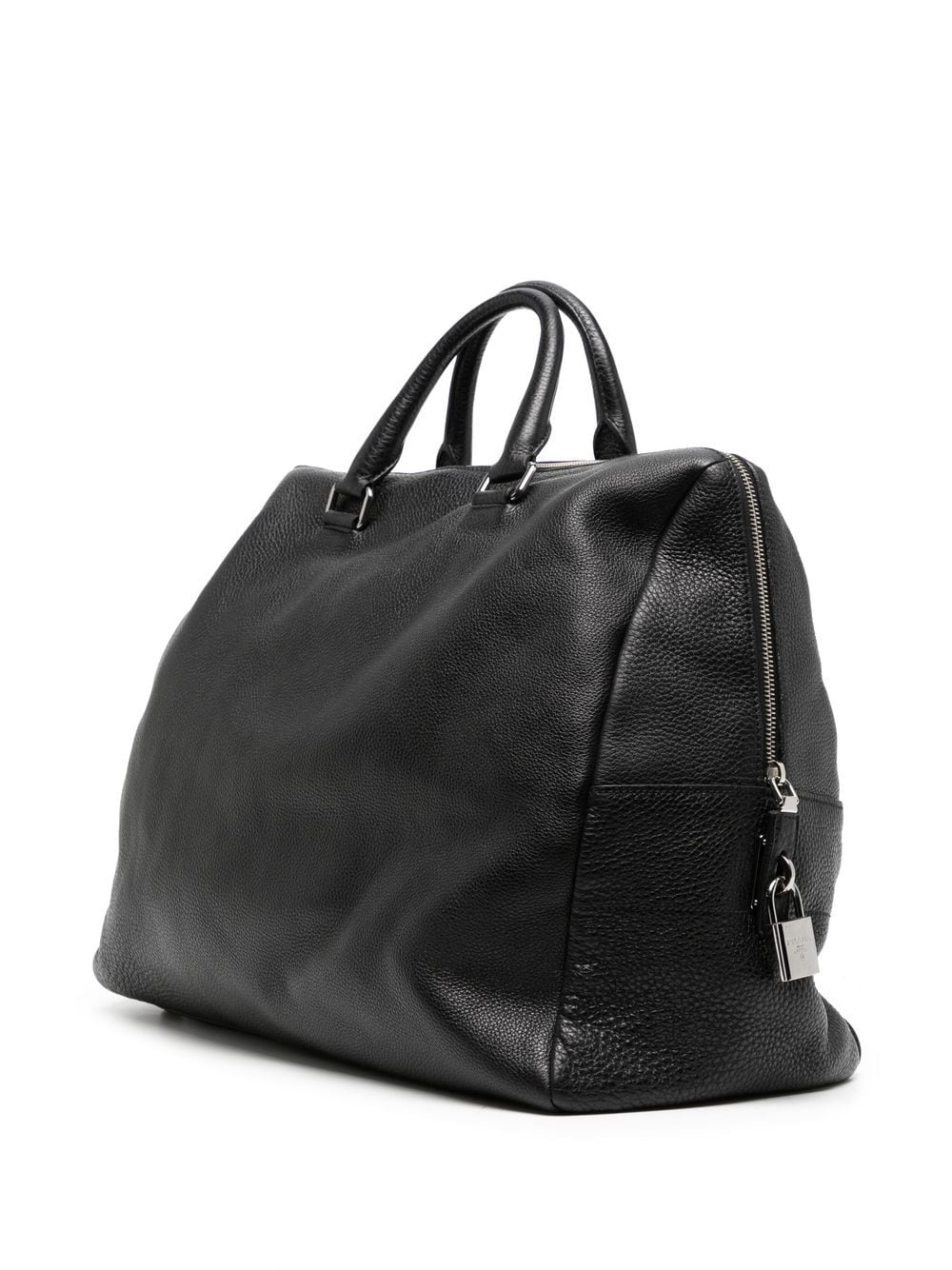 Pra*a grained-leather holdall tote bag