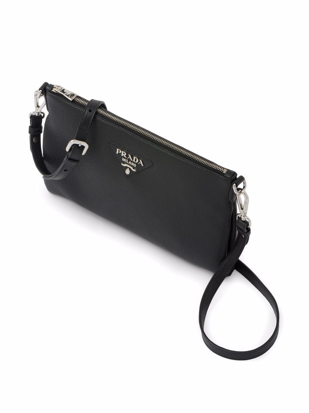 Pra*a flou logo-plaque shoulder bag