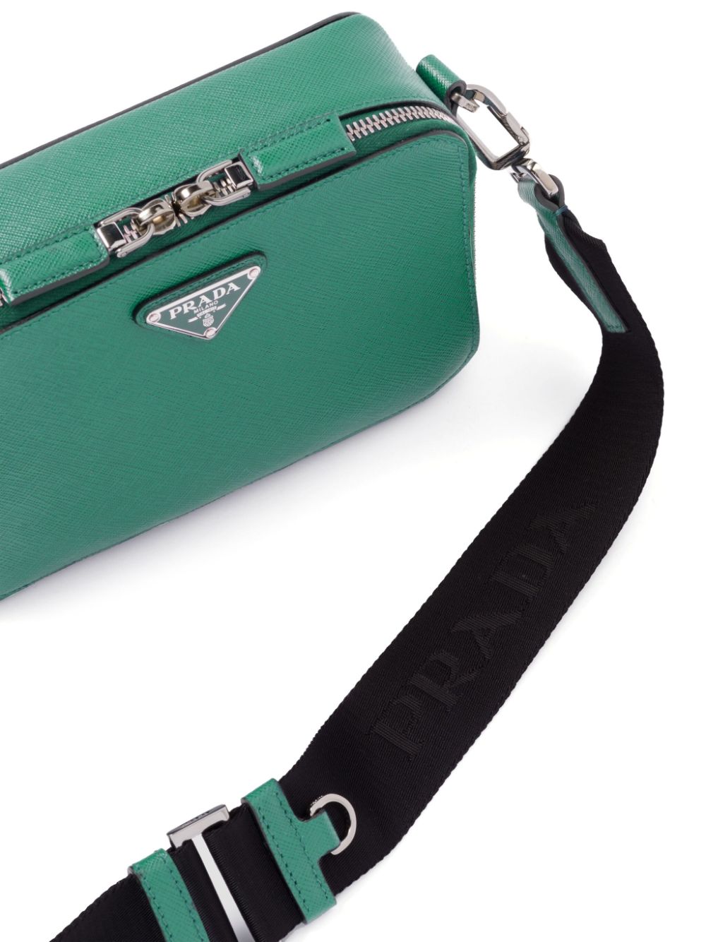 Pra*a logo-plaque messenger bag