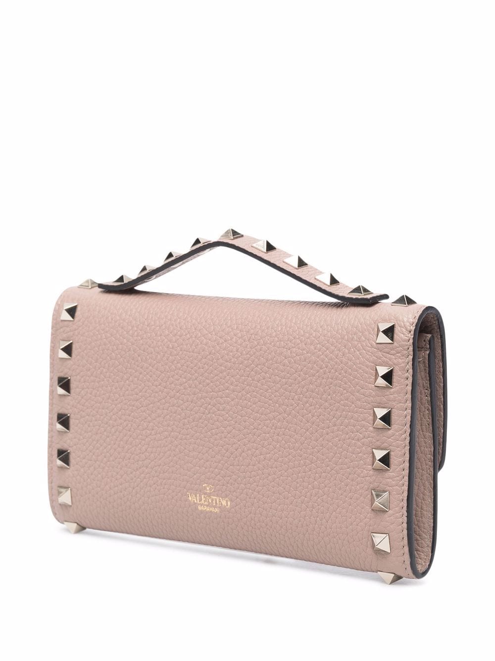 Valentino Garavani Rockstud leather wallet-on-chain
