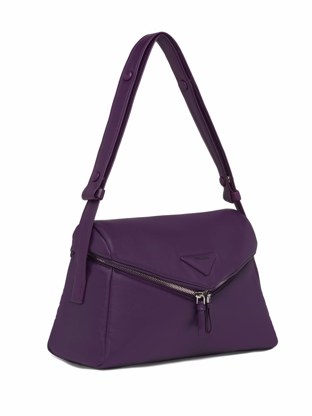 Pra*a logo-patch front-flap shoulder bag