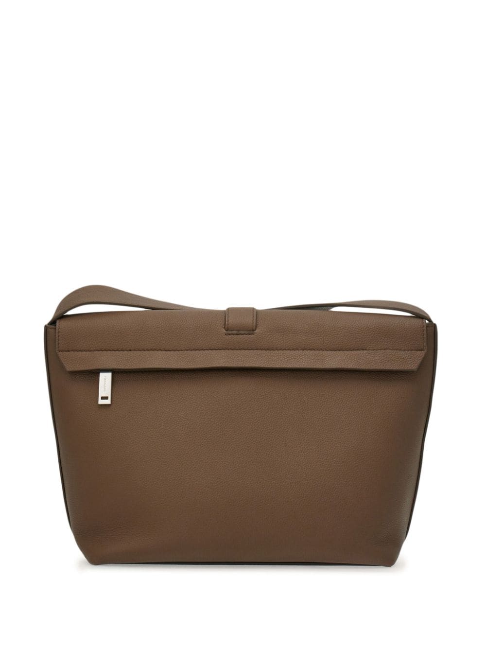 Ferragamo Gancini-plaque leather messenger bag