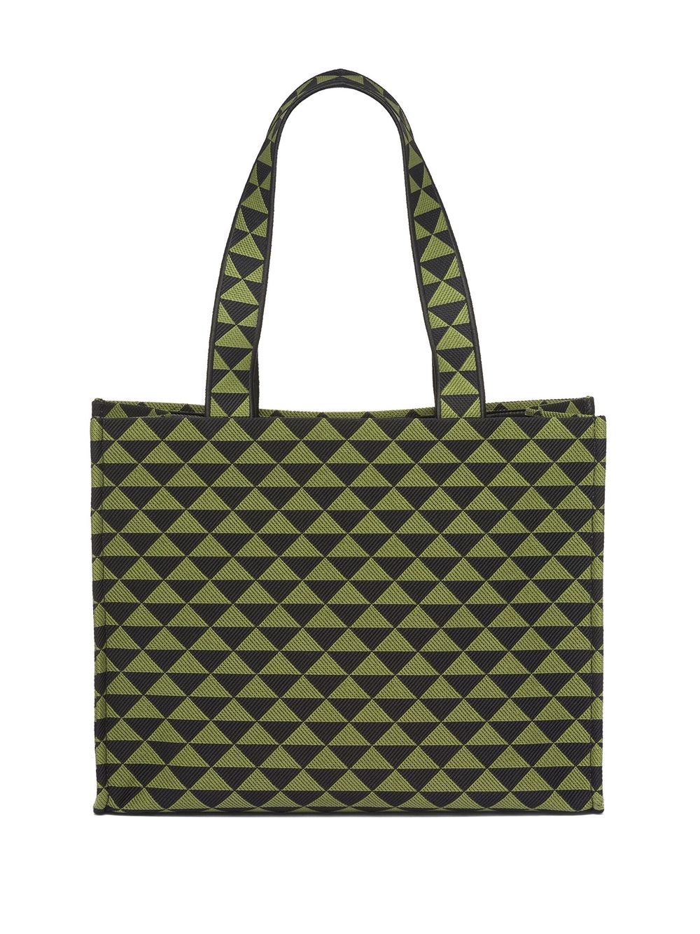 Pra*a large symbole embroidered tote bag