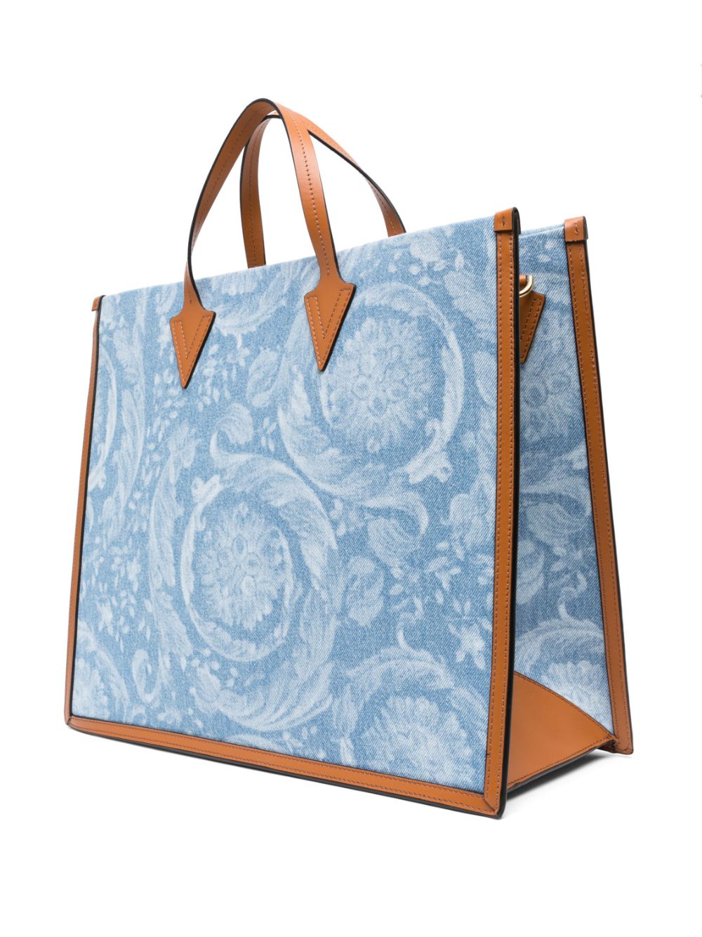 Versace Versace Allover-print denim tote bag