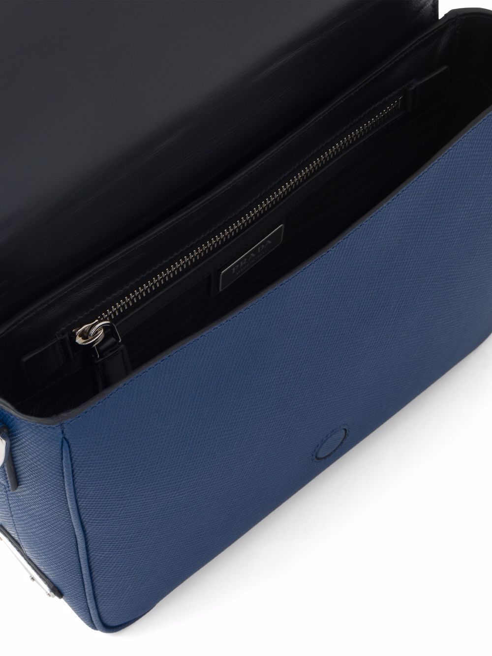 Pra*a logo-embossed saffiano leather bag