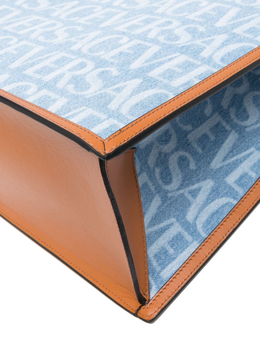 Versace Versace Allover-print denim tote bag