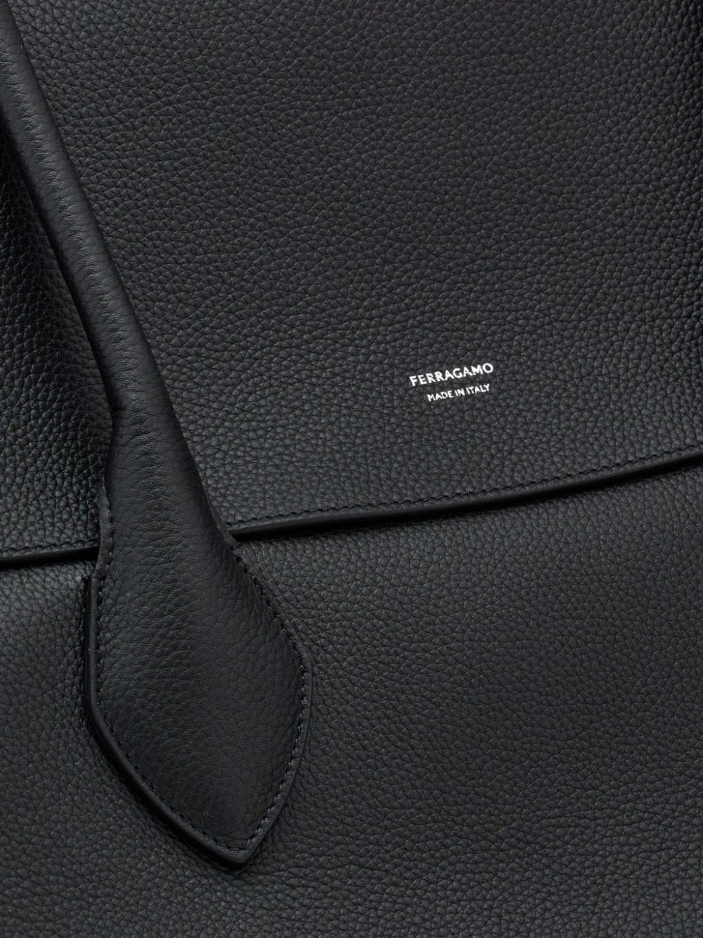 Ferragamo logo-stamp leather tote bag
